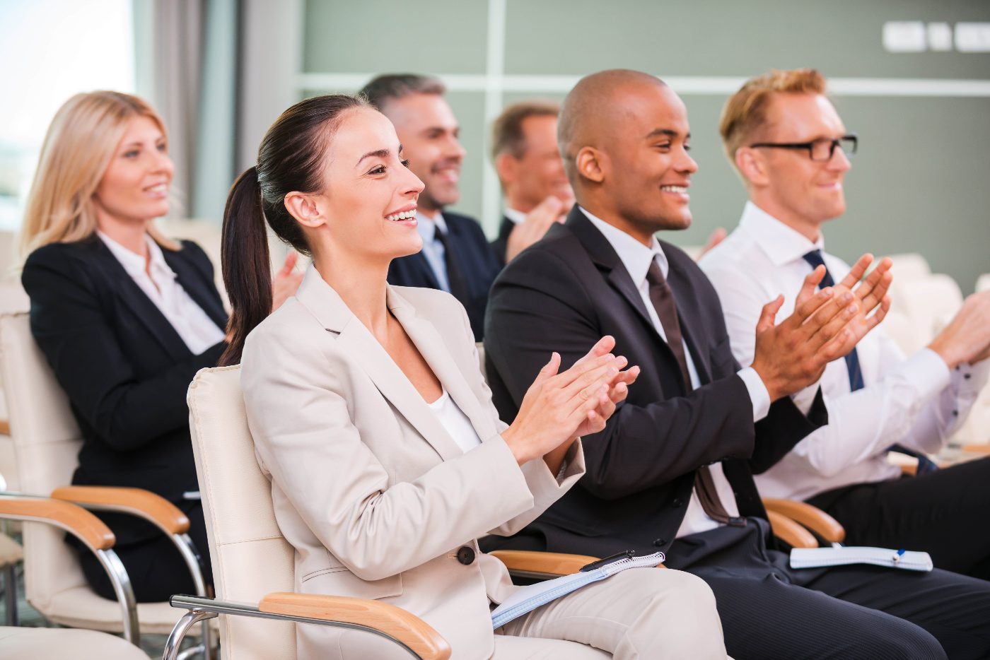 Local business owners at a community event